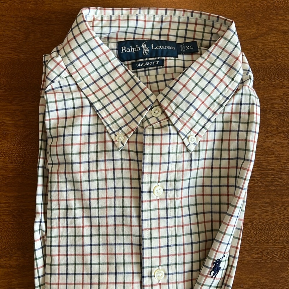 Ralph Lauren Classic Fit long sleeve button down shirt, size XL